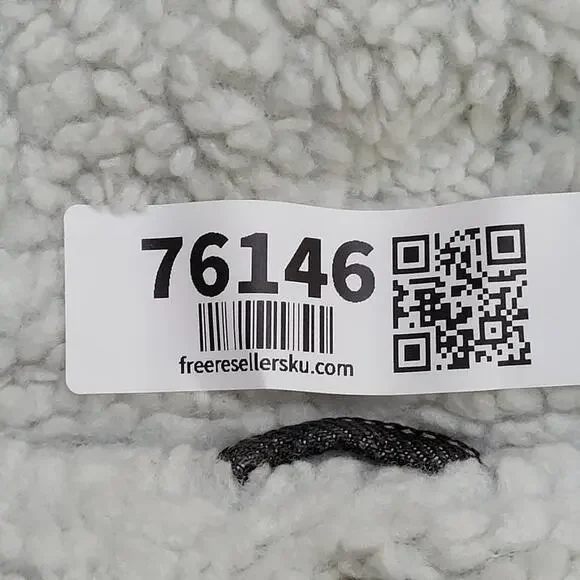 Vintage 80s Biker Denim Jacket Womens M/L 23x25 Sherpa-Lined - Picture 11 of 16